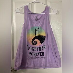 🔴 3/$12 Women’s‎ Purple Nightmare Before Christmas Sleep Tank! NWT! Size XL.